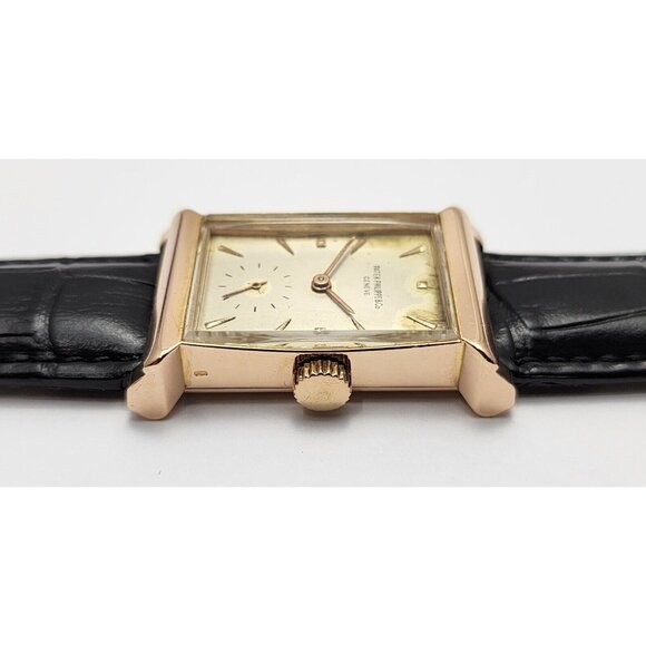 Vintage Patek Philippe 2404 Canape Art Deco Architectural 1950s 18K Rose Gold - Picture 11 of 16